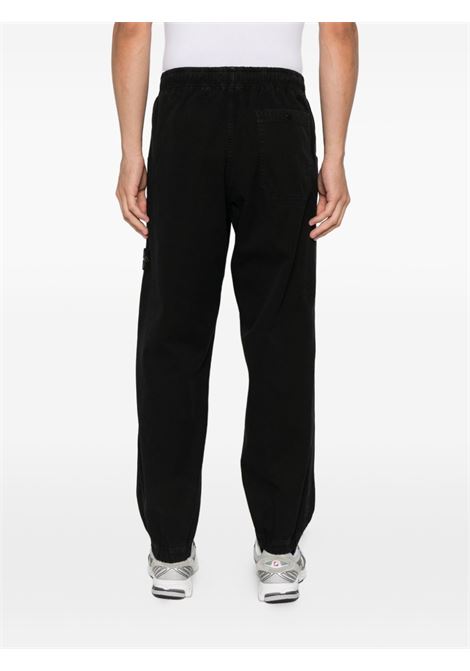 pantaloni panama cotton old effect uomo neri STONE ISLAND | K2S15 3100009 S0184V0129